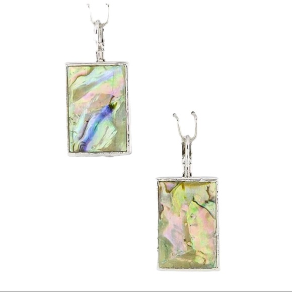 Handmade Abalone Shell Earrings - Picture 4 of 5